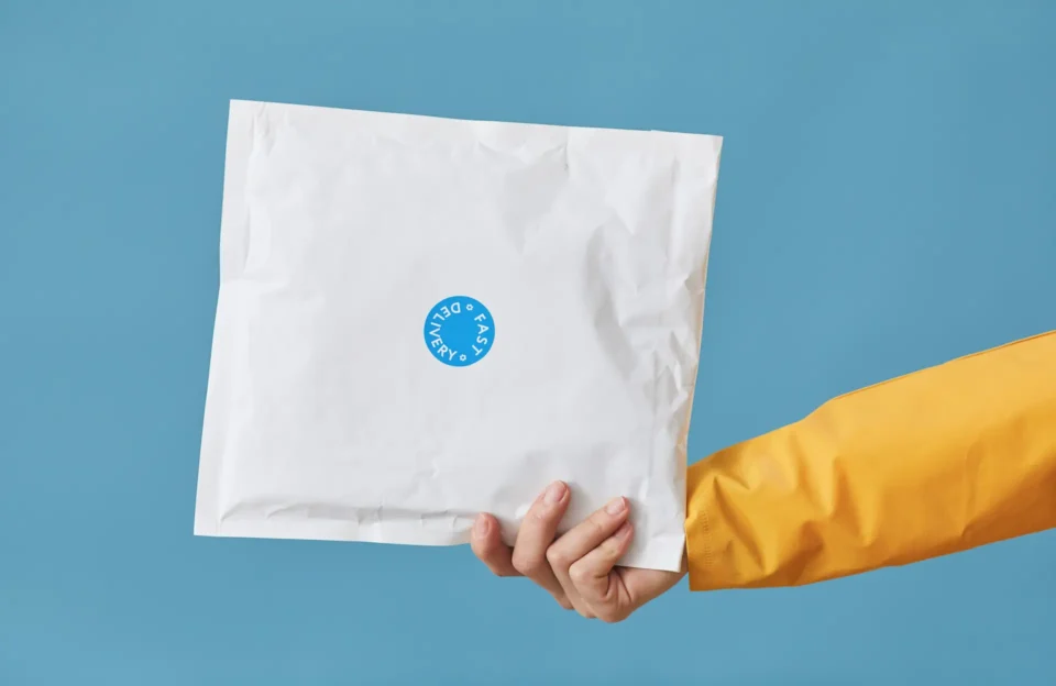 A parcel illustrating the delivery option