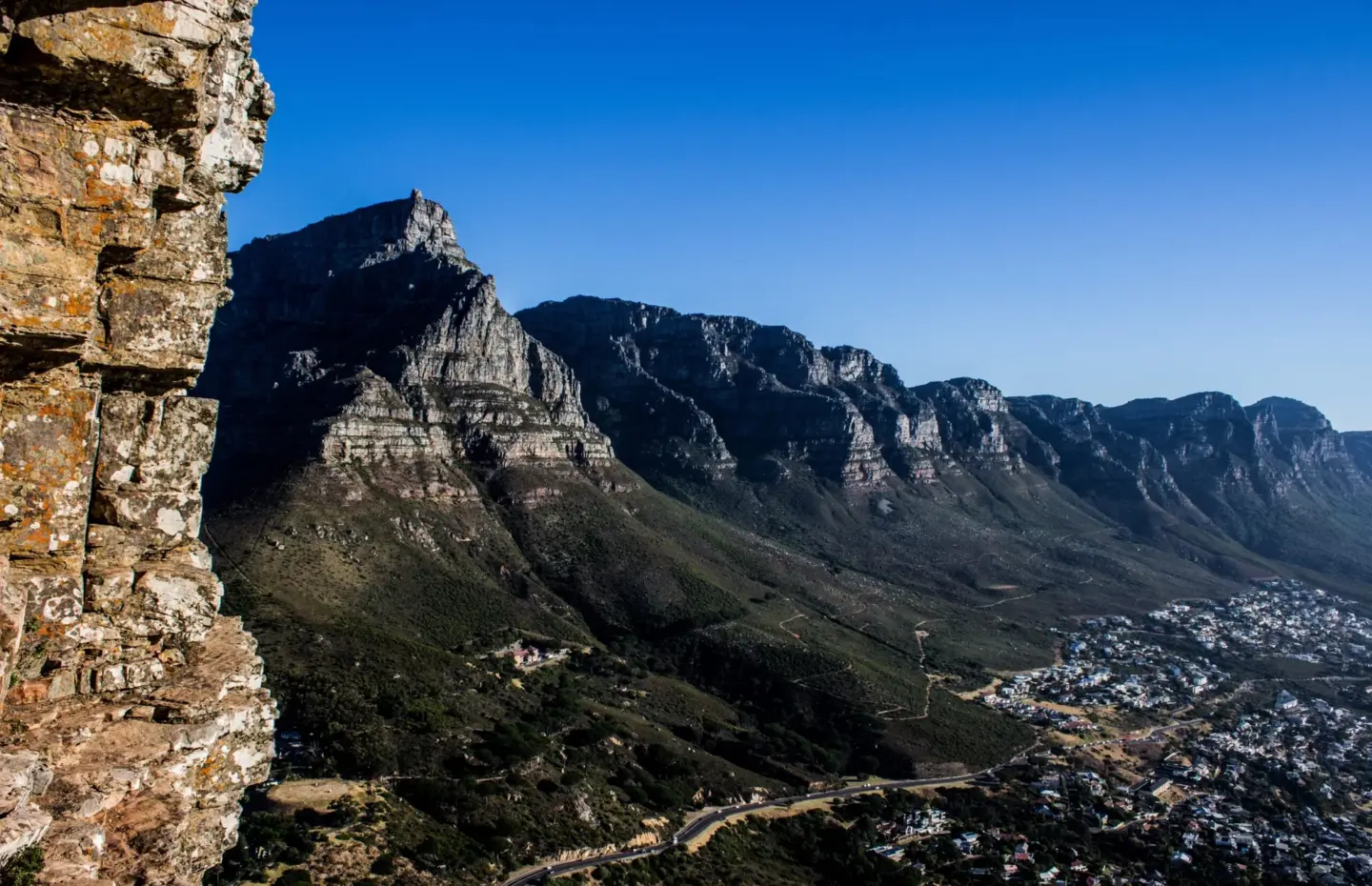 Table Mountain and Cape Town, South Africa, a popular destination for travellers vaccinated at Longridge Travel Health Clinic.